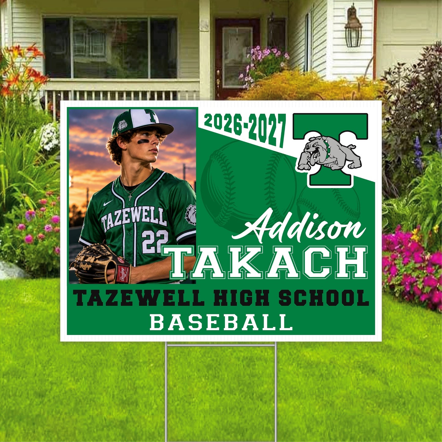 Tazewell High School Baseball custom yard sign
