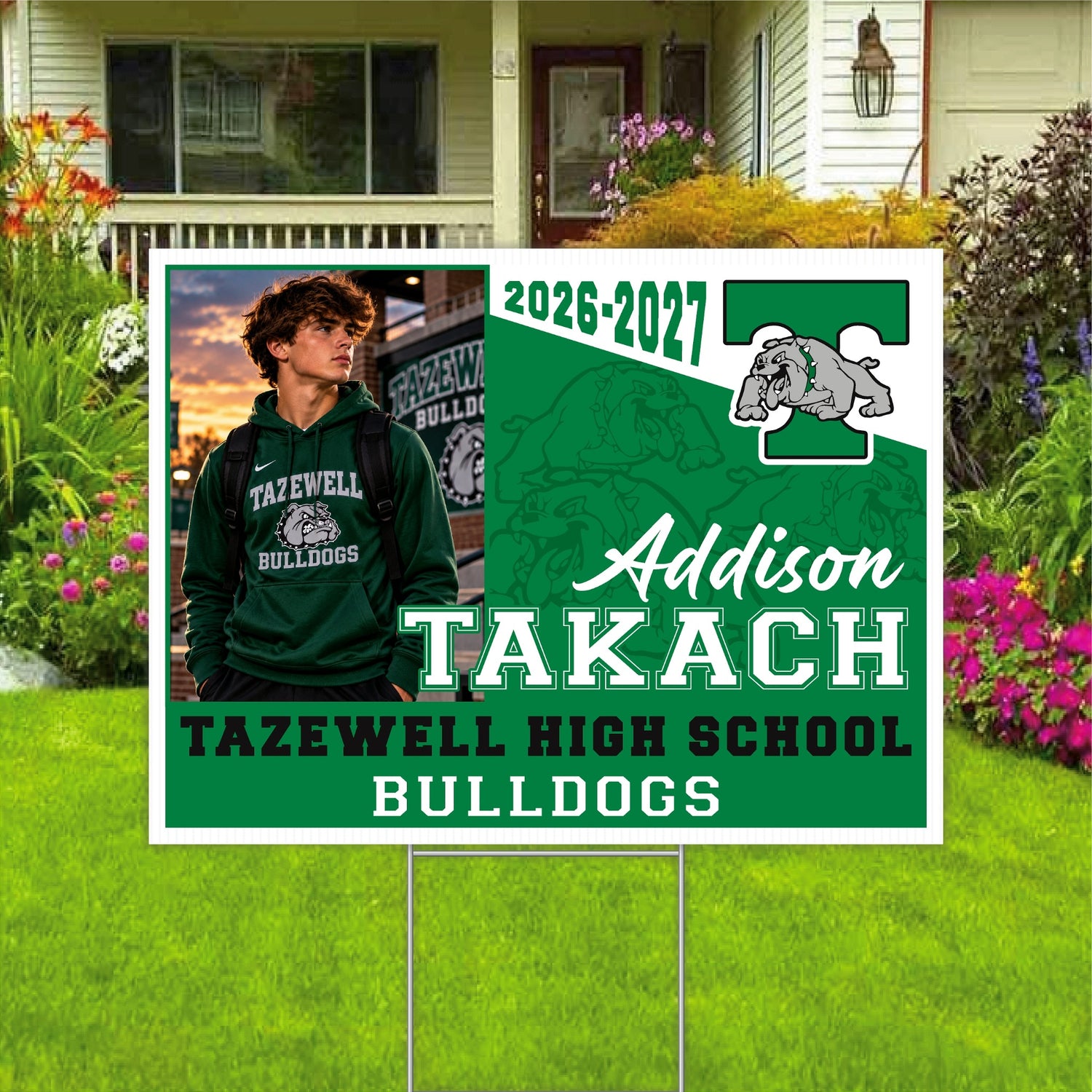 Tazewell High School Bulldogs custom yard sign