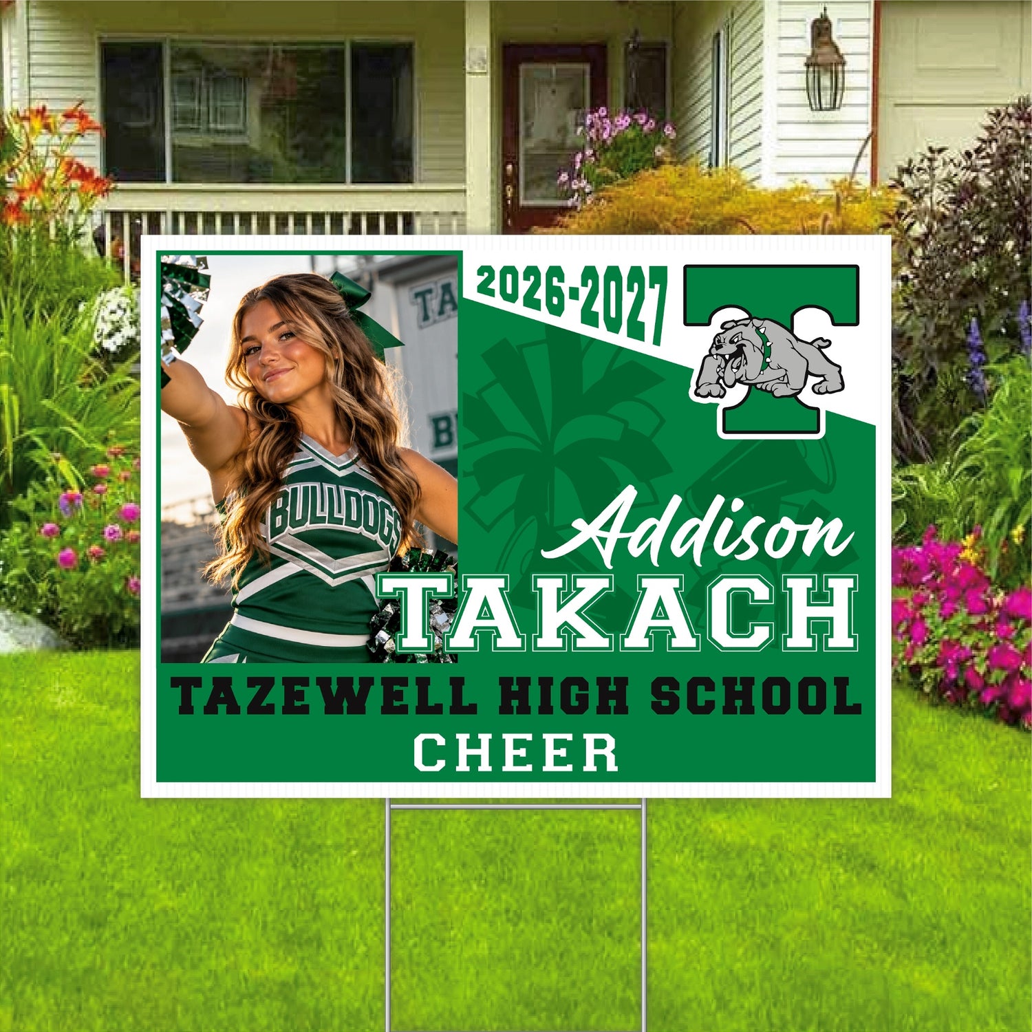 Tazewell High School Cheer custom yard sign